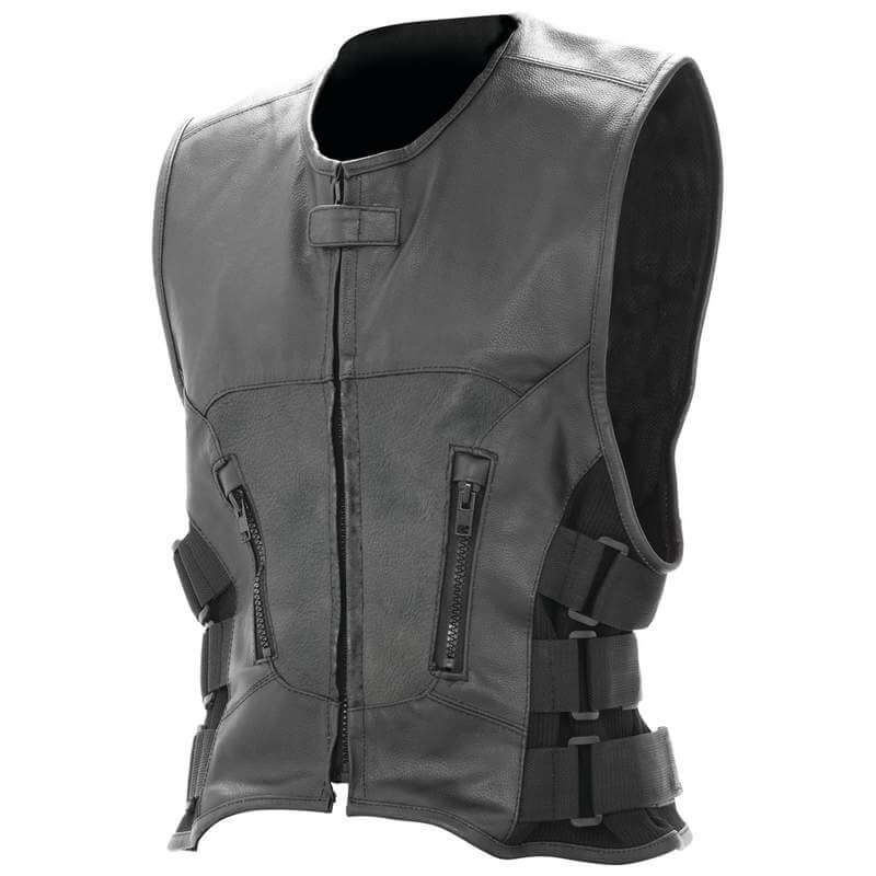 Rocky Mountain Hides™ Solid Genuine Buffalo Leather Vest - Skootdog.com